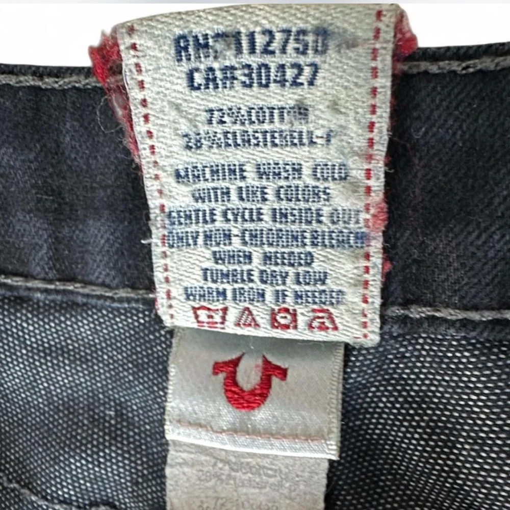 True Religion Black Jeans Size 31 Excellent Condition - Picture 4 of 12